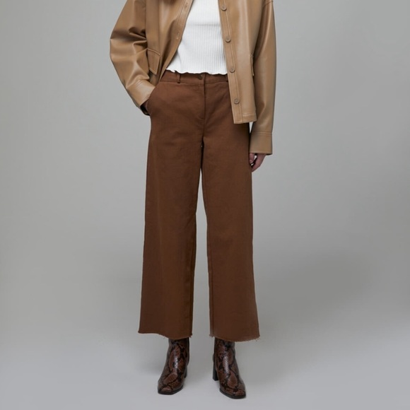 OAK + FORT 4218 Brown Pants - Picture 2 of 13